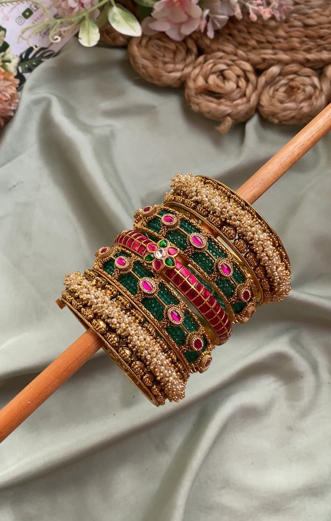 Heavy Bridal Bangles Combo Set